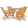 5 Piece Garden Dining Set Solid Wood Teak N6D4
