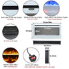 Electric Fire Fireplace Wall/Recessed 12 LED Lights Flame Lighting Living Room