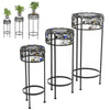 3Pcs Tall Modern Plant Pot With Stands Set Modern Freestanding Planter