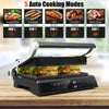 3-in-1 Electric Panini Press Grill 4-Slice Sandwich Maker Non-Stick Coated Plate