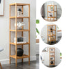 3/4/5 Tiers Bamboo Shelf Stand Book Plant Display Storage Cabinet Towels Holder