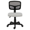 Armless Mesh Office Chair Mid-Back Adjustable Desk Swivel Chair Padded Seat New