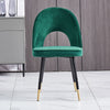 2/4 X Dining Chairs Velvet Set Padded Seat Metal Leg Kitchen Chair Home Office