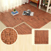 12-24P Wood Grain Floor Mats Gym Eva Foam Interlocking Kid Soft Play Mat 60x60cm
