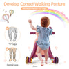 2 in 1 Sit to Stand Learning Walker Early Education Activity Center w / Lights