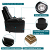 Electric Recliner Chair Lighting Gaming Home Theater Seating Leather Sofa QB