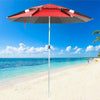 Outdoor Beach Umbrella 360°Adjustable Fishing Sun Shade Shelter with Stand Spike