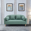 Linen Fabric Armchair 2 Seater Sofa Padded Settee Loveseat Tub Chairs w/ Pillows