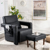 Modern Accent Sofa Chair with Ottoman Upholstered leisure Armchair Living Room