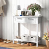 Modern Console Table 2 Drawer w/Shelf Dressing Table Hallway Hall Desk Furniture