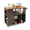 Rolling kitchen Island Mobile Serving Trolley Cart w/ Drawer and Towel Rack