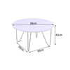 80CM Large White Wood Round Coffee Table Sofa Side Table Solid Metal Hairpin Leg
