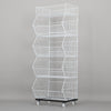 60/90CM Stackable Wire Storage Bin Rack Veg Fruit Snack Basket For Retail Shop