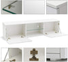 Modern 160cm TV Unit Cabinet Stand High Gloss Doors White with LED Lights