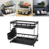 Dish Drainer Rack Storage Drip Tray Cutting Board SinkDrying Draining Plate Bowl