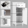 3-Tier Bathroom Floor Cabinet Wooden Side Storage Organizer W/ Drawer Adjustable