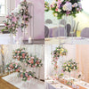 Metal Flower Rack Wedding Party Art Geometric Column Vases Stand Top Props Decor