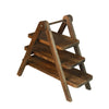 3-tier Tray Storage Rack Wooden Carbonized Vegetable Shelf Kitchen Hotel