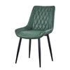 Set of 2 Faux Leather/Suede Dining Chairs Metal Legs Reception Restaurant Chair