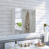 Double Door Bathroom Mirror Cabinet Cupboard Storage Shelf Wall Mounted White