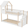 Kids Bunk Beds Frame High Sleeper 3ft Single Treehouse Pine Wood Bed w/Ladder BT