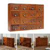 Large 16 Drawer Desktop Organize Boxes Cosmetics Box Storage Rack Wood