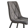 Set of 2 Faux Leather/Suede Dining Chairs Metal Legs Reception Restaurant Chair