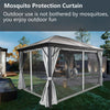 3x4(m) Metal Gazebo Pavilion Garden Party Tent Shelter 2-Tier Sun Shade Patio