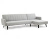Luxury 3 Seater Grey L-Shape Sofabed Couch Upholstered Sofa Chaise Clic Clac