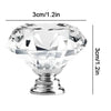 CRYSTAL DIAMOND GLASS DOOR KNOBS CUPBOARD DRAWER FURNITURE HANDLE CABINET
