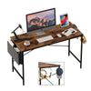 120cm Long Desk Industrial Computer Table w/ Headphone Hook Pocket for Writing