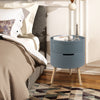 Bedside Table Nightstand Table Cabinet w/ Storage Compartments Bedroom Furniture