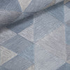 Arthouse Geometric Luxe Denim Blue Grey Heavy Vinyl Wallpaper Paste the Wall