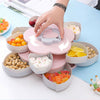 Snack Tray Petal Flower Candy Box Storage Containers Dried Fruit Plate Rotating
