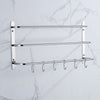 3 Tier Chrome Plated Wall Mount Towel Rail Bathroom Hanging Rack Holder Storage