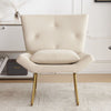 Stylish Accent Chair for Living Room Velvet Armchair Occasional Tub Chairs Cream