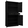 Office Cabinet Black 90x40x180 Steel B8K4