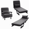 Convertible Single Chair Bed 5-Position Adjustable Recliner Sleeper Armchair