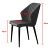 2/4/6pcs Dining Chairs Set Faux Leather Seat Back Metal Legs Kitchen Chair