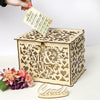 Wedding Card Box DIY Gifts Wooden Money Box with Lock Decoration Party Supplies