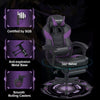 Computer Gaming Chair Ergonomic Office Massage Chair Footrest Recliner Purple