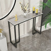 Marble Console Table Large Side End Table Entry Hall Table Open Storage Shelf UK