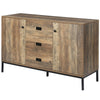 Industrial Sideboard, Storage Cabinet, Accent Cupboard Distressed Brown