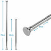 50-240cm Spring Loaded Net Voile Extendable Tension Shower Curtain Rail Pole Rod