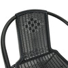 Set of 2 4 6 Stackable Rattan Black Strong Outdoor Patio Garden Chairs w/ Arms