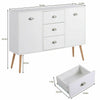 Modern Sideboard Buffet 2 Doors 3 Drawers Storage Cabinet Cupboard for Hallway