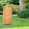 Outdoor Storage Shed Wooden Tool Utility Cabinet Waterproof Hutch Organizer