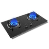 2 Burners Gas Hob Liquefied Stove Cooker Indoor Home Kitchen Cookware 73cm UK