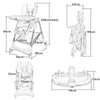 4 in 1 Rolling Baby Highchair Infant Toddler Reclining Sleeping Chair W/ Storage