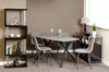 Athens Rectangular Dining Set Table and 4 Chairs in Concrete Effect and Grey